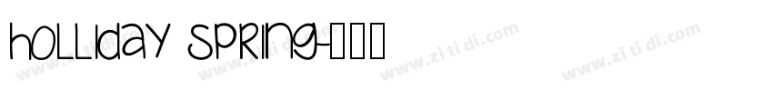 Holliday Spring字体转换